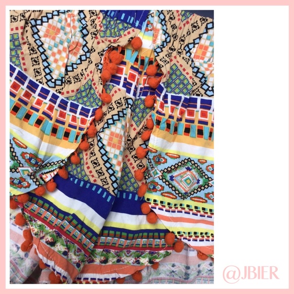LF the brand tribal Aztec Pom Pom Shorts - Picture 4 of 5